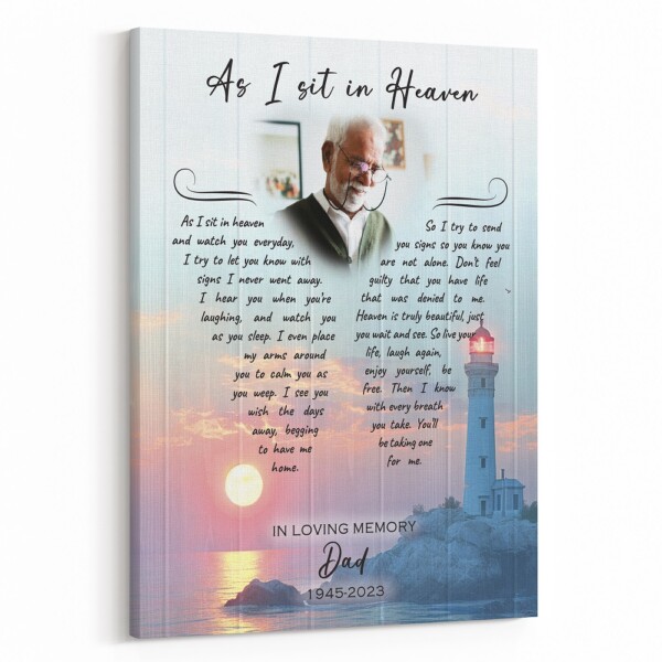 As I Sit in Heaven Custom Photo Canvas Print
