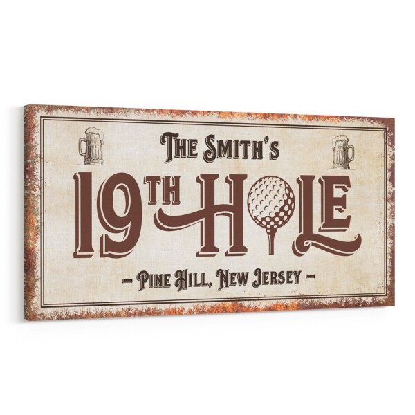 19th Hole Golf Canvas Print