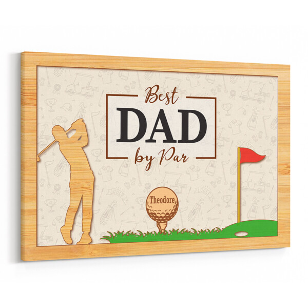 Best Dad By Par Canvas Print
