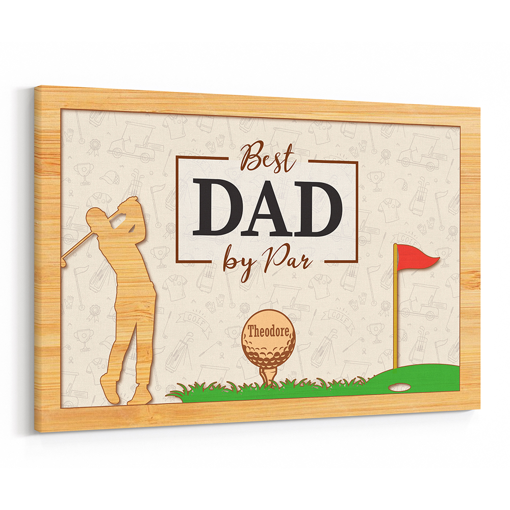 Best Dad By Par Canvas Print