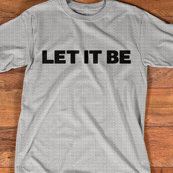 Song Lyrics All Over Print T-Shirt