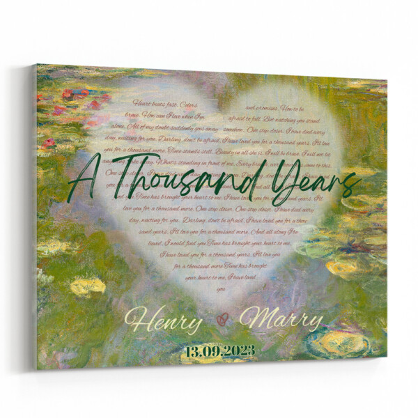 Claude Monet - Custom Song Lyrics Water Lilies 1919 Art Print