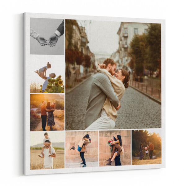 Central Focus 8 Collage Custom Canvas Print