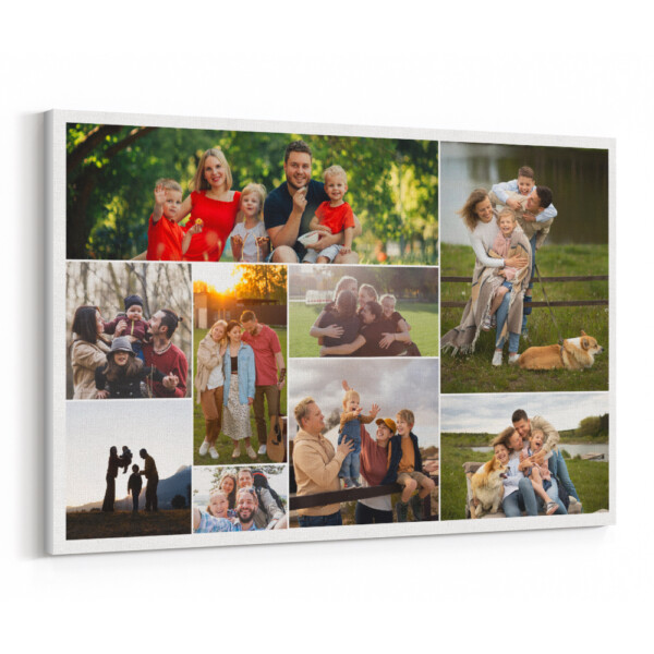 Dynamic Patchwork Collage Custom Canvas Print