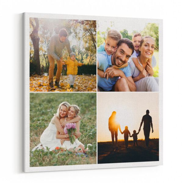 Four-Quadrant Collage Custom Canvas Print