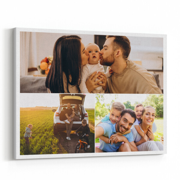 Horizontal Trio Collage Custom Canvas Print