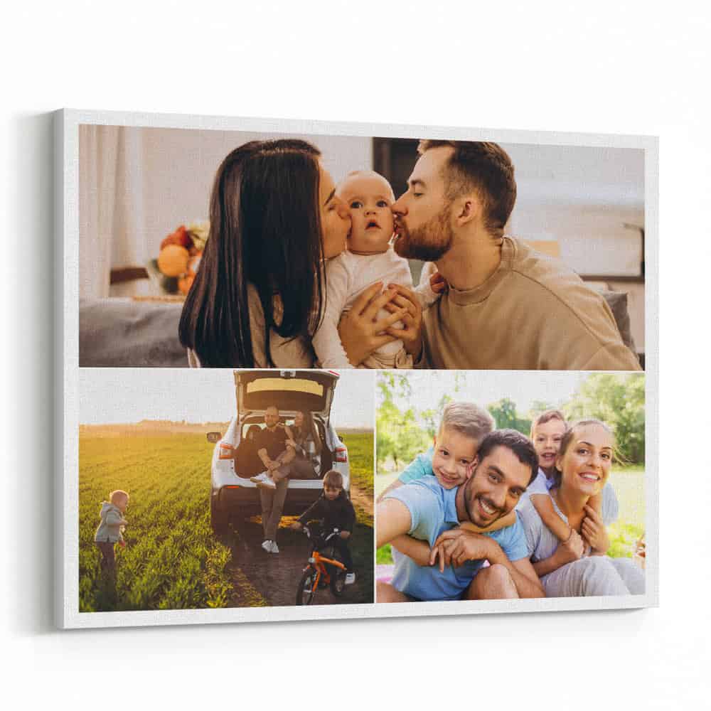 Horizontal Trio Collage Custom Canvas Print