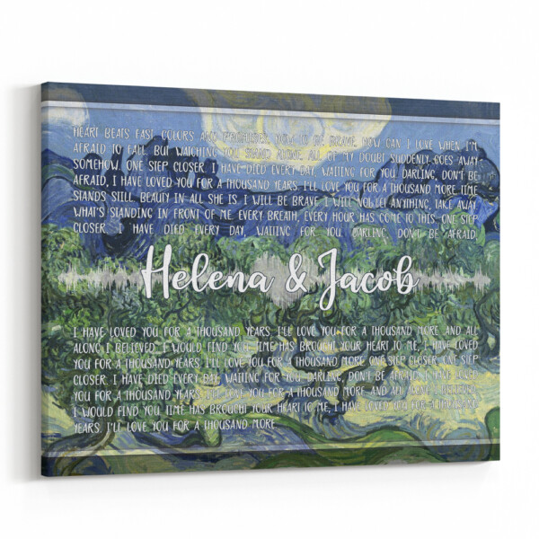 Vincent Van Gogh's Olive Trees With the Alpilles Song Lyrics Canvas Art