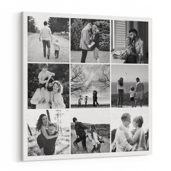 Nine-Cell Grid Collage Custom Canvas Print