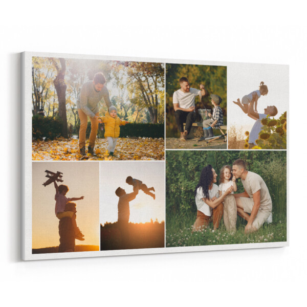 Offset Grid Collage Custom Canvas Print