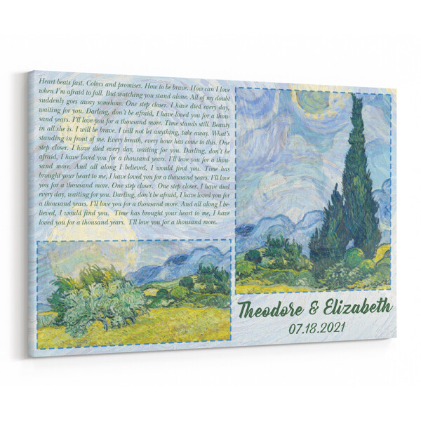 Van Gogh - Custom Song Lyrics Wheat Field With Cypresses Art Print