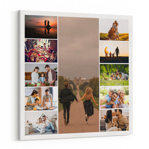 Vertical Strip Collage Custom Canvas Print