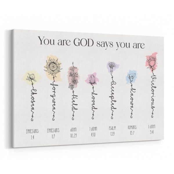 'You Are GOD Says You Are' Canvas Print