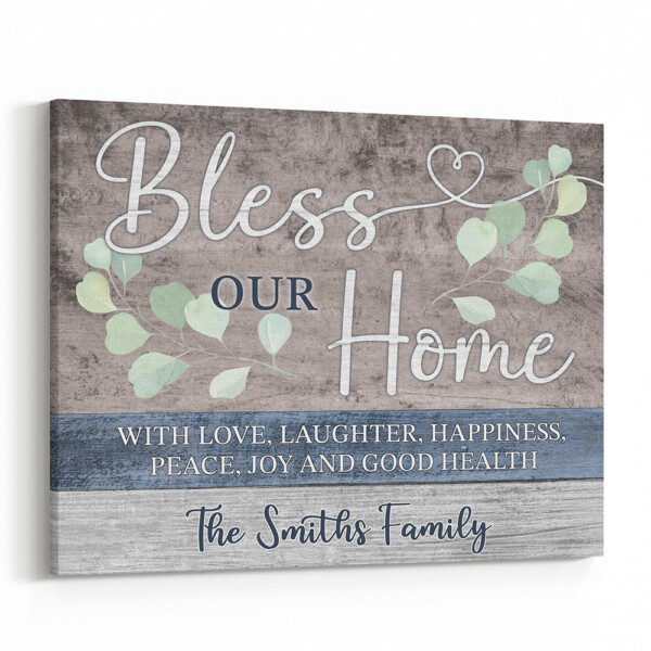 Bless Our Home Custom Canvas Print
