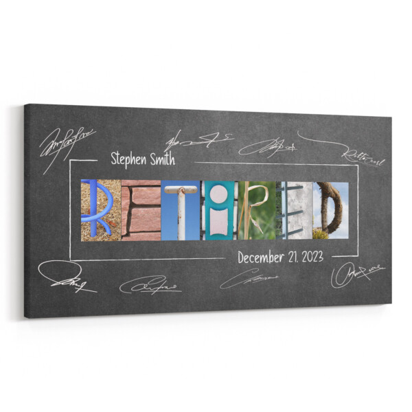 Personalized Signature Retirement Gift For Teacher Canvas Print