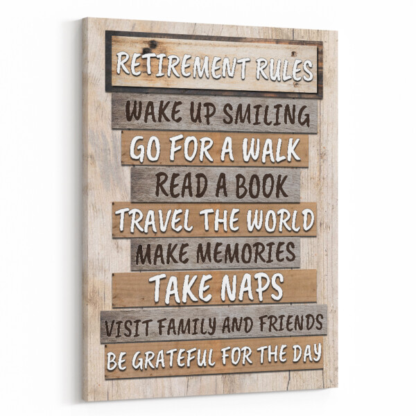 Retirement Rules Canvas Print
