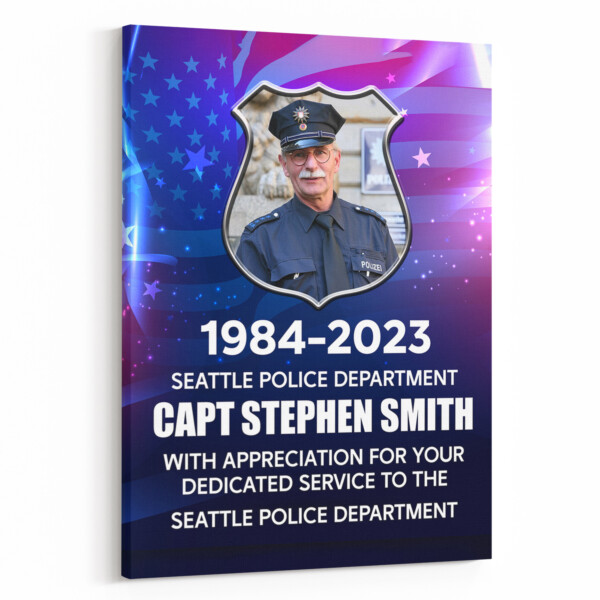 Thank You Sign for Law Enforcement Canvas Print