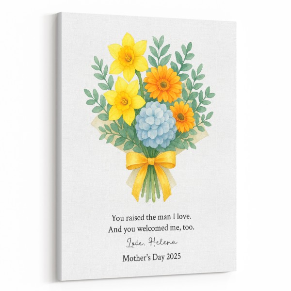 Grace and Roots – Elegant Mother’s Day Canvas Gift for Mother-in-Law