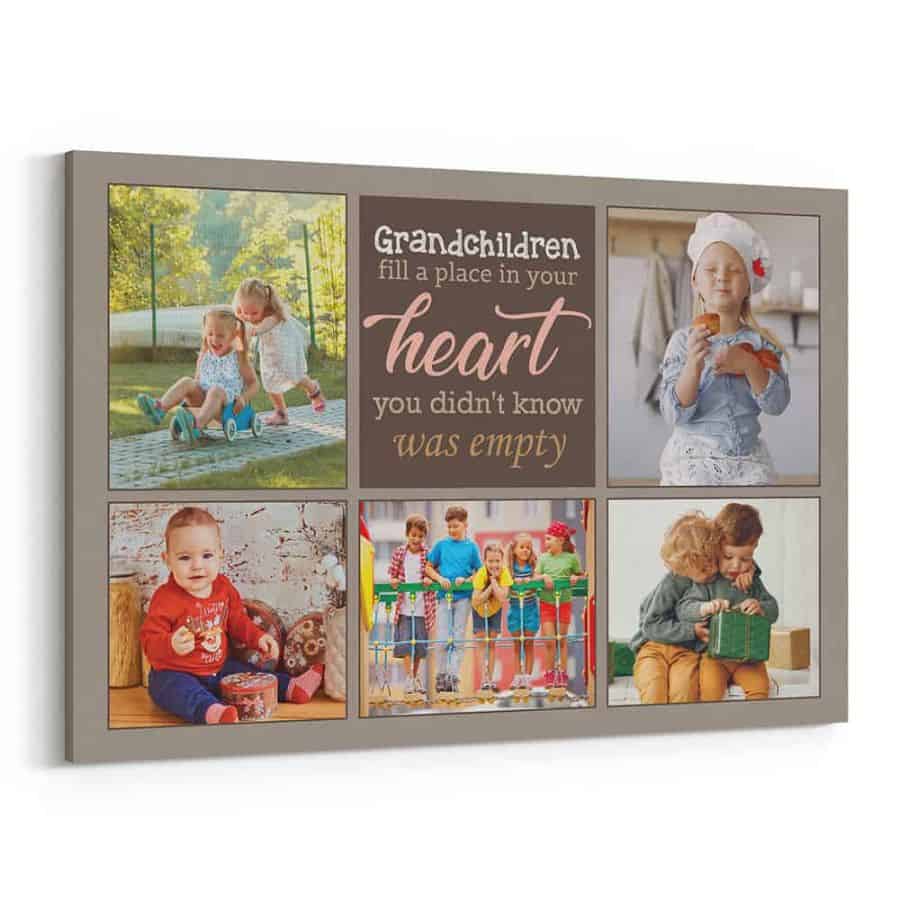 personalized canvas gifts for grandma - Grandchildren Fill a Place in Your Heart