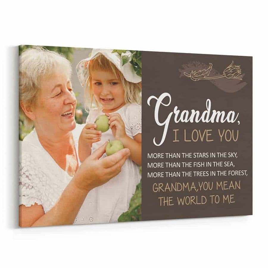 Grandma, I Love You – Poem Canvas
