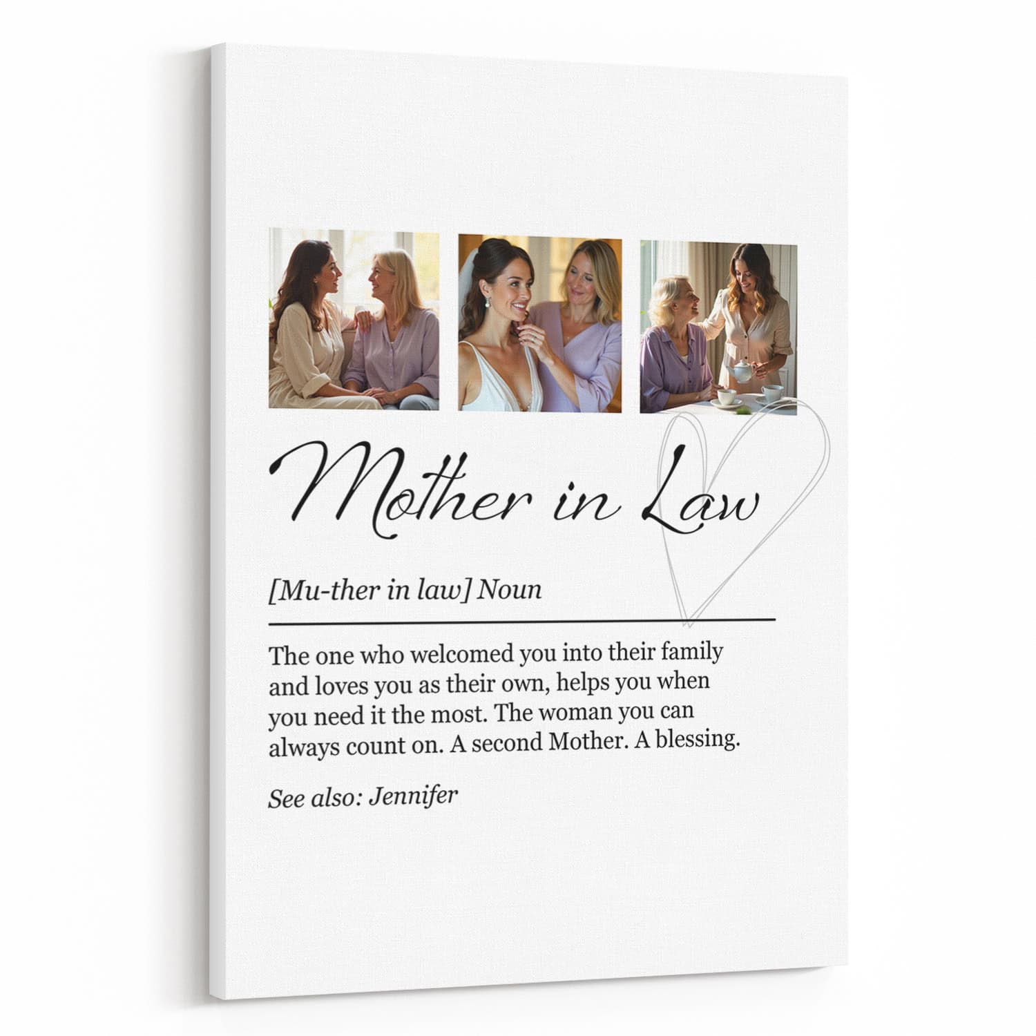 Mother In Law Definition Custom Photo Canvas