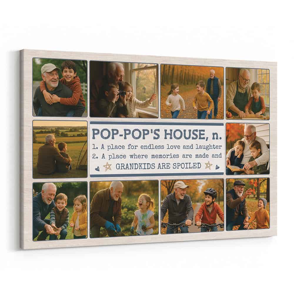 Pop-Pop’s House Custom 10 Photo Canvas