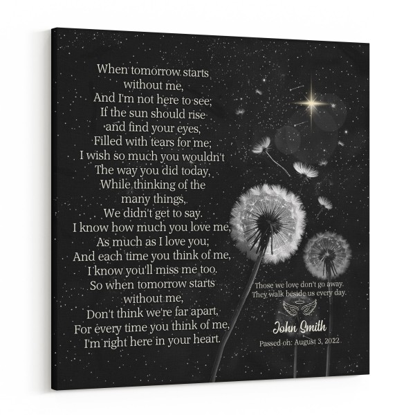 You Were The World Dad Memorial Custom Canvas Print
