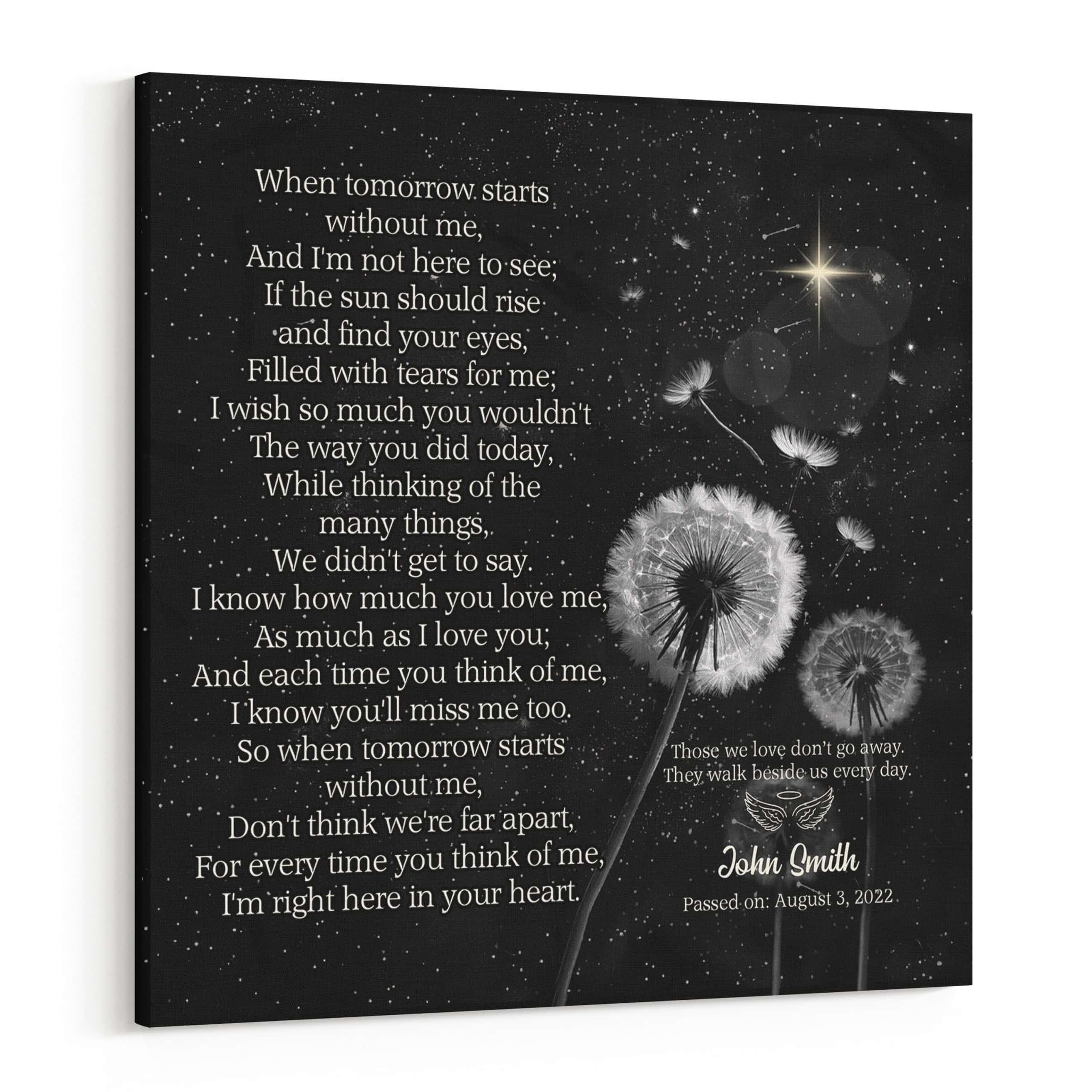 You Were The World Dad Memorial Custom Canvas Print
