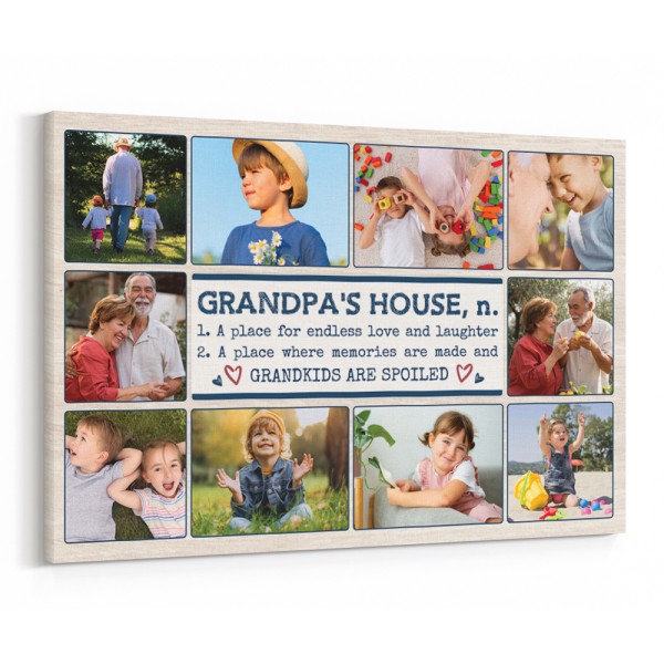Grandpa’s House Custom 10 Photo Canvas