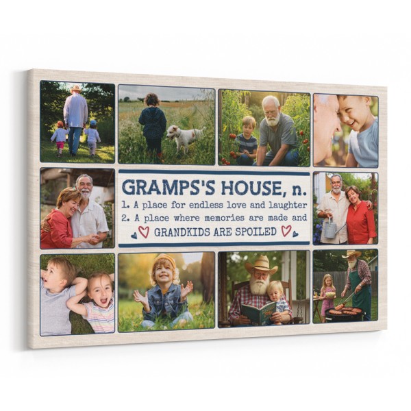 Gramps’s House Custom 10 Photo Canvas