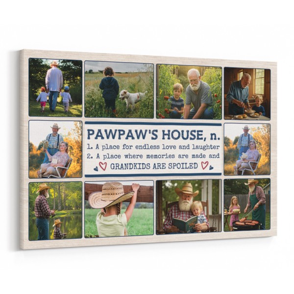 Pawpaw’s House Custom 10 Photo Canvas