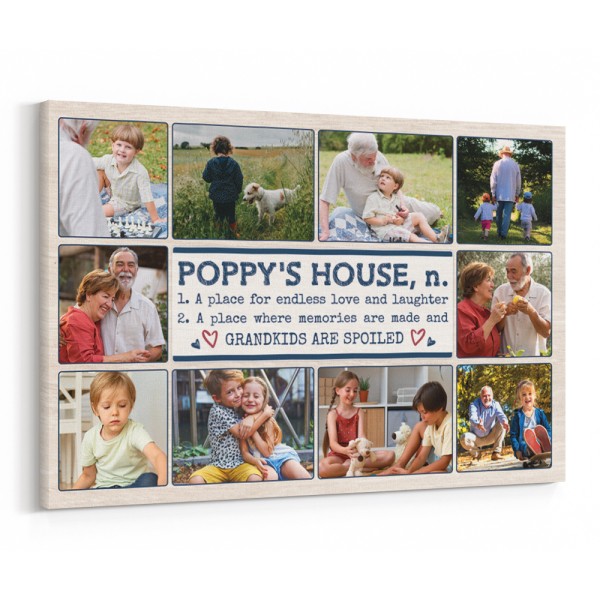 Poppy’s House Custom 10 Photo Canvas