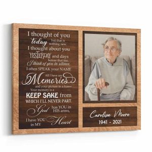 I Thought of You Today Photo Canvas Print
